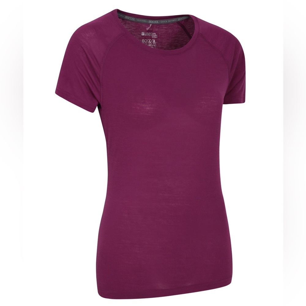 Isocool Quick Dry Tee Dark Purple Size 8 Lightweight Breathable Athletic NEW ✨